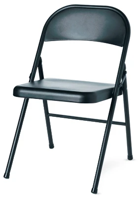 Steel Folding Chair, Black