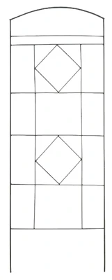 Functional Arch Trellis in Bronze Finish, 65 Inches Tall