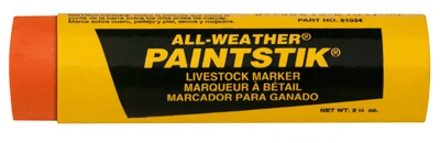 Paintstick Livestock Marker, All Weather, Orange