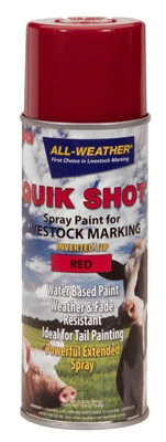 Livestock Marker Spray Paint, Red Color, 16 Ounce Aerosol Can