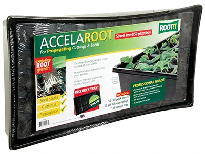 Accelaroot 50-Cell Hydroponics Tray w/ Insert and Starter Plugs
