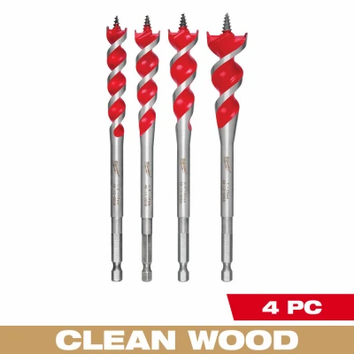 4-Pc. Speed Feed Wood Drill Bit Set