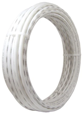PEX Coil Pipe, White, 1/4 In. Copper Tube Size x 50 Ft.