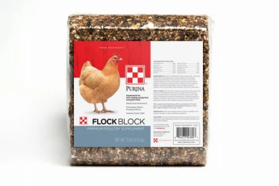 Flock Block Poultry Supplement, Whole GraIn. 25-Lbs.