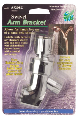 Chrome Swivel Handheld Shower Bracket for Adjustable Showerhead Mounting