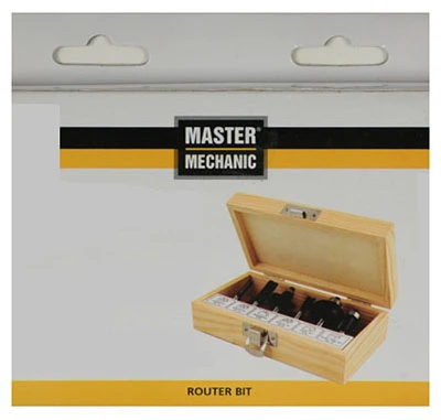 6-piece Carbide-tipped Router Bit Set With Premium Wood Case