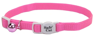 Adjustable Pink Cat Collar, 12-inch, Safe Cat Model 07001 A Npk12