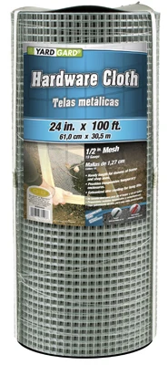 Galvanized Metal Hardware Cloth Fence, 1/2-In. Mesh, 19-Ga., 24-In. x 100-Ft.