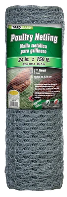 Galvanized Poultry Netting, 1-In. Mesh, 24-In. x 150-Ft.