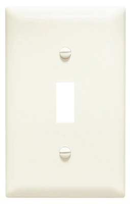 Pass and Seymour One Gang Nylon Wall Plate for Toggle Switch, Almond
