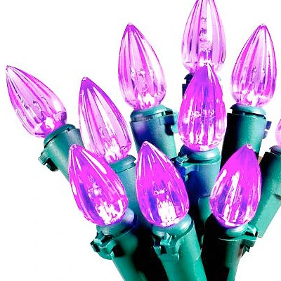 Halloween 70-light Set With Purple Led On 18.58-ft Black Wire Cord