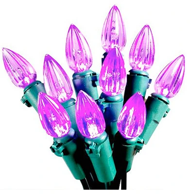 Halloween 70-light Set With Purple Led On 18.58-ft Black Wire Cord