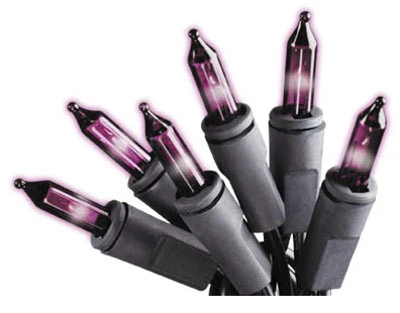 Halloween Purple 100 Count Mini Light Set for Indoor and Outdoor Use