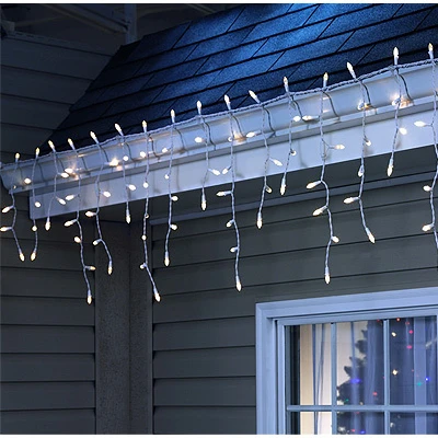 LED Icicle Lights, Cool White, 105 Ct.