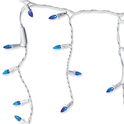 Christmas Blue Icicle LED Light Set with 105 Lights
