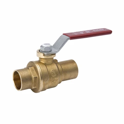 Lead-free Solder Ball Valve, 1-1/4-inch, 150 Psi, Galvanized Handle