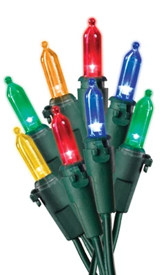 Staylit Led Christmas Lights Set, 100 Multi-color Bulbs, 33' Lighted Length