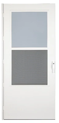 Storm Door, Weartuff Screen, White Duratech, Solid Wood Core, 32 x 81-In.