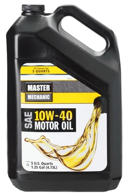 Motor Oil 10W-40 Viscosity Grade 5 Quart Container