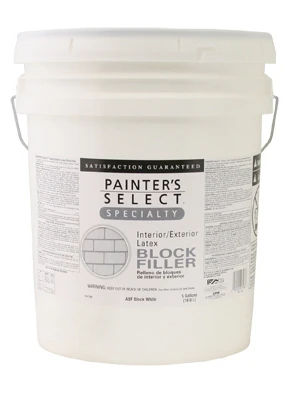 Specialty Interior and Exterior White Block Filler, 5 Gallons