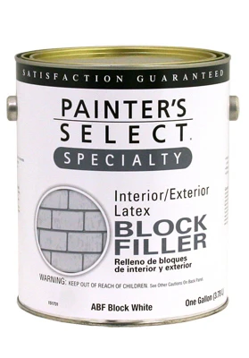 Acrylic Block Filler for Interior and Exterior Use, Flat White, 1 Gallon