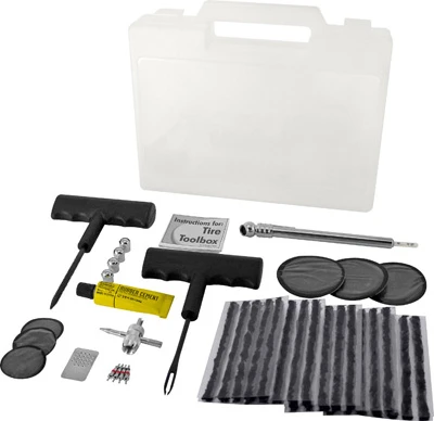 Tire Repair Tool Box, 47-piece Set With Essential Accessories