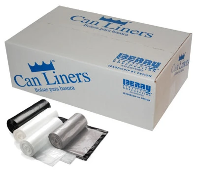 Can Liners, Gray, 33 Gallons, 33 x 39 In., 100-Ct.