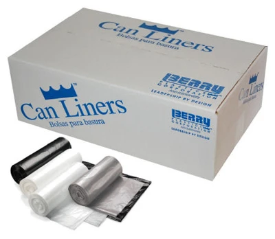 Can Liners, Gray, 40 x 46 In., 45 Gallons, 100-Ct.