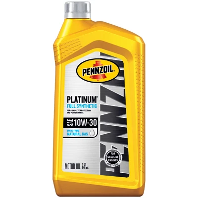 Platinum Motor Oil, Synthetic, 10W-30, 1 Qt.