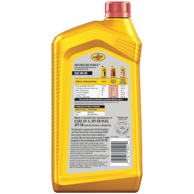 Motor Oil, High Mileage, 5W-30, 1 Qt.