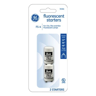 Fluorescent Starter, For 30 & 40 Watt Lamps, 2-Pk.