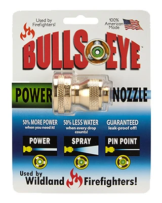 Power Hose Nozzle, Industrial Grade Brass, Adjustable, 3/4 In.