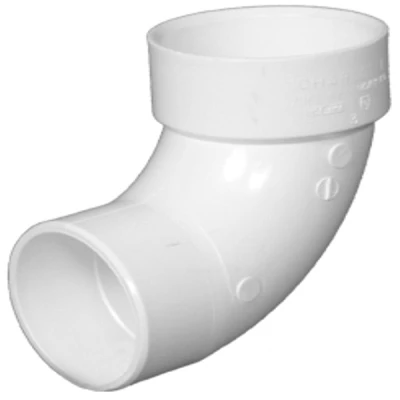 Schedule 40 DWV 90-Degree Sanitary Street Elbow, 4 In.