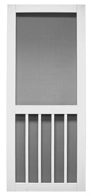 Magnolia Series White Vinyl Screen Door,  31 x 79-1/2-In.
