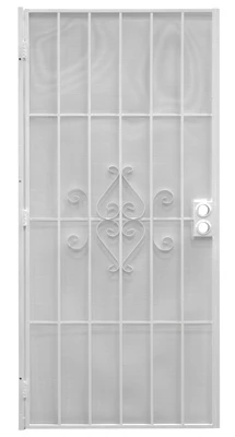 Regal Series Security Door, White Steel, 38.5 x 81.5-In.