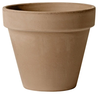 Terra Cotta Clay Pot, Standard, Moka Chocolate Brown, 8-In.
