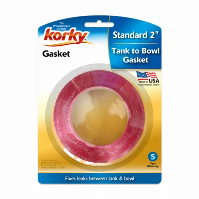 Tank-To-Bowl Gasket, 2-Inch Diameter, Durable Rubber Toilet Seal
