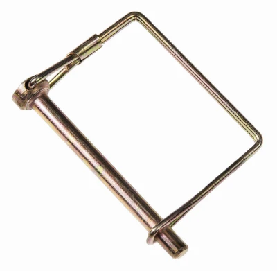Hitch Pin with Wire Lock, Square Shape, 5/16 Inch by 2 and 1/4 Inch