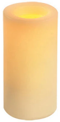 Flameless Wax Pillar, Battery-Operated, Cream, 6-In.