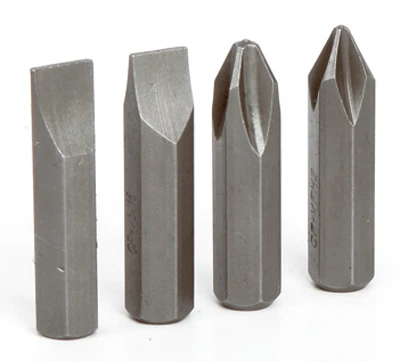 4-piece Hand Impact Driver Insert Bit Set With 5/16" Hex Drive