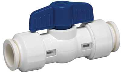 Push Fit Ball Valve, PVC, 1/2 In.