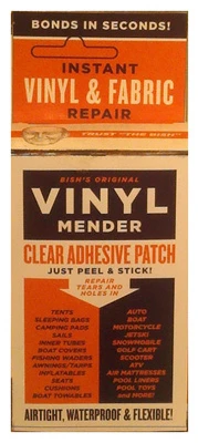 Vinyl & Fabric Tear Mender, Clear Adhesive Patches