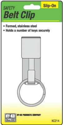 Belt Clip Key Chain, Stainless Steel