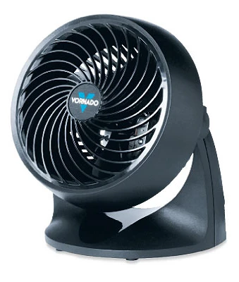 Vortex Compact Air Circulator Fan, 7 Inch, Black