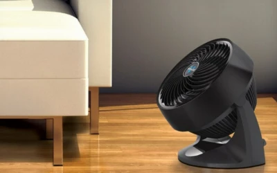Vortex Compact Air Circulator Fan, 9 Inch, Black