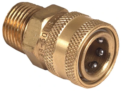 Pressure Washer Quick Connect Socket, Brass, 1/2 MNPT x 3/8 In.