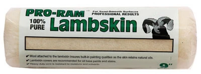 Lambskin Paint Roller Cover, 3/8 Inch Nap, 9 Inch Length