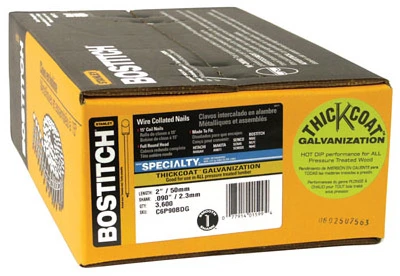 Collated Coil Siding Nails, Galvanized Shank, .090 x 2 In., 3,600-Ct.