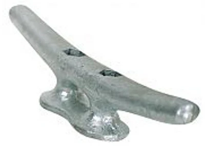 Dock Cleat, Galvanized Cast Iron, 6-In.