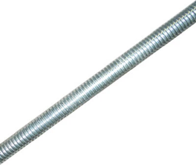 Threaded Steel Rod, Zinc Plated, 10 TPI, 3/4 x 24 In.